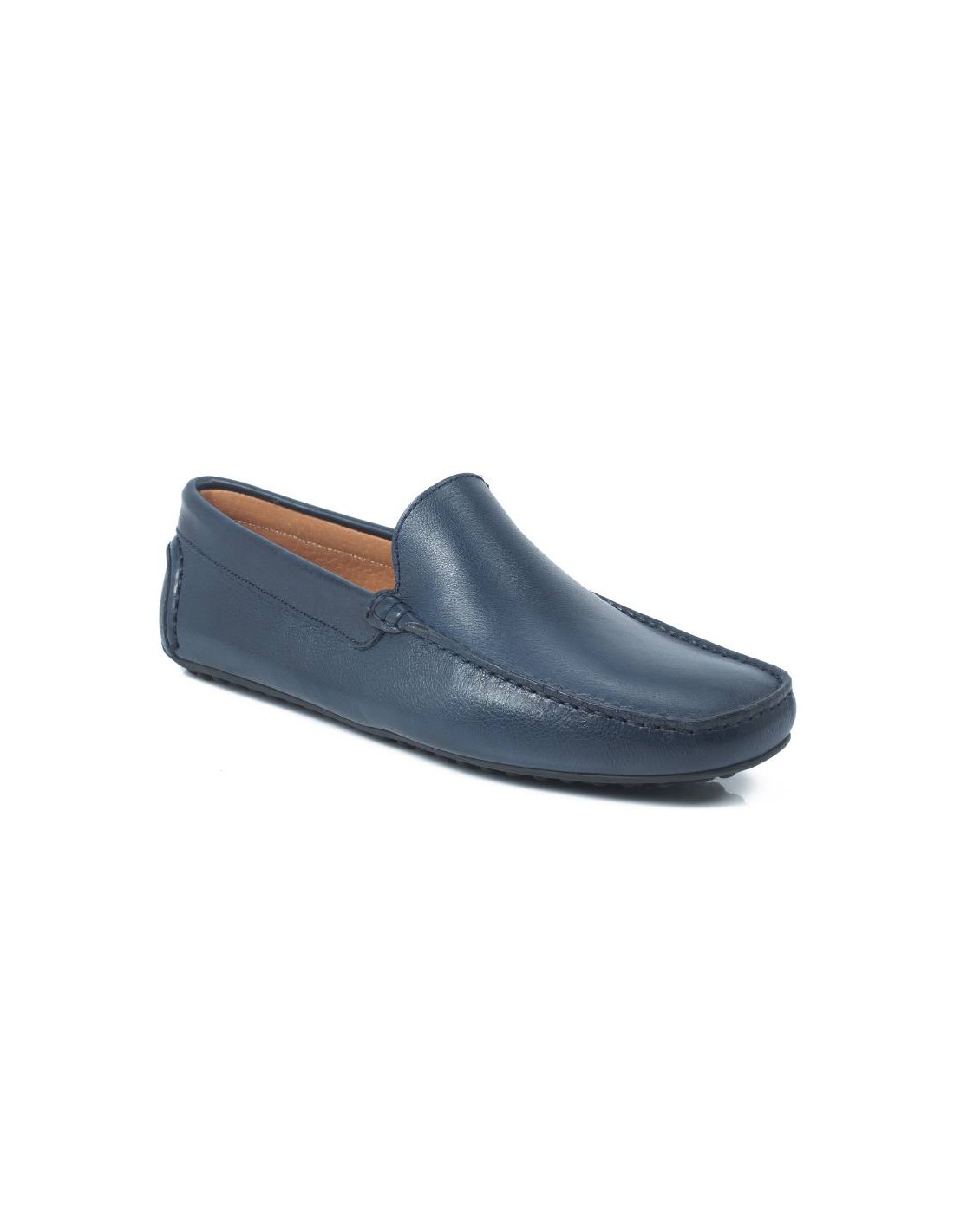 Ortiz & Reed Mocasín De Piel Con Antifaz Color Azul ELISOL-NAVY