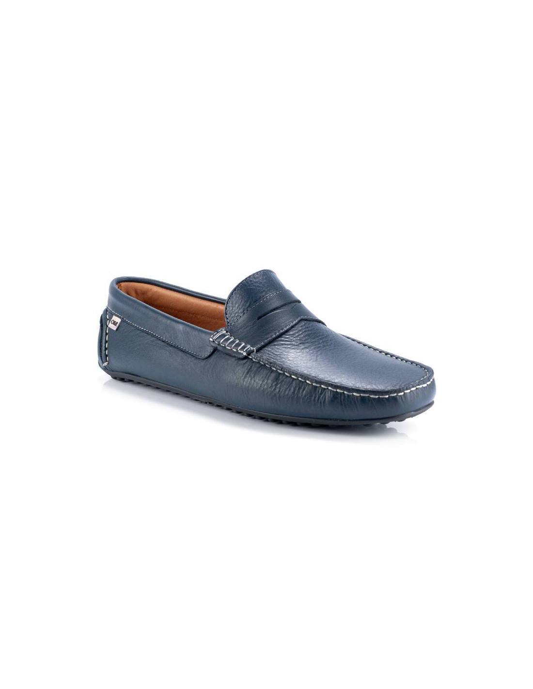 Ortiz & Reed Mocasín De Piel Con Antifaz Color Azul PATROF-NAVY