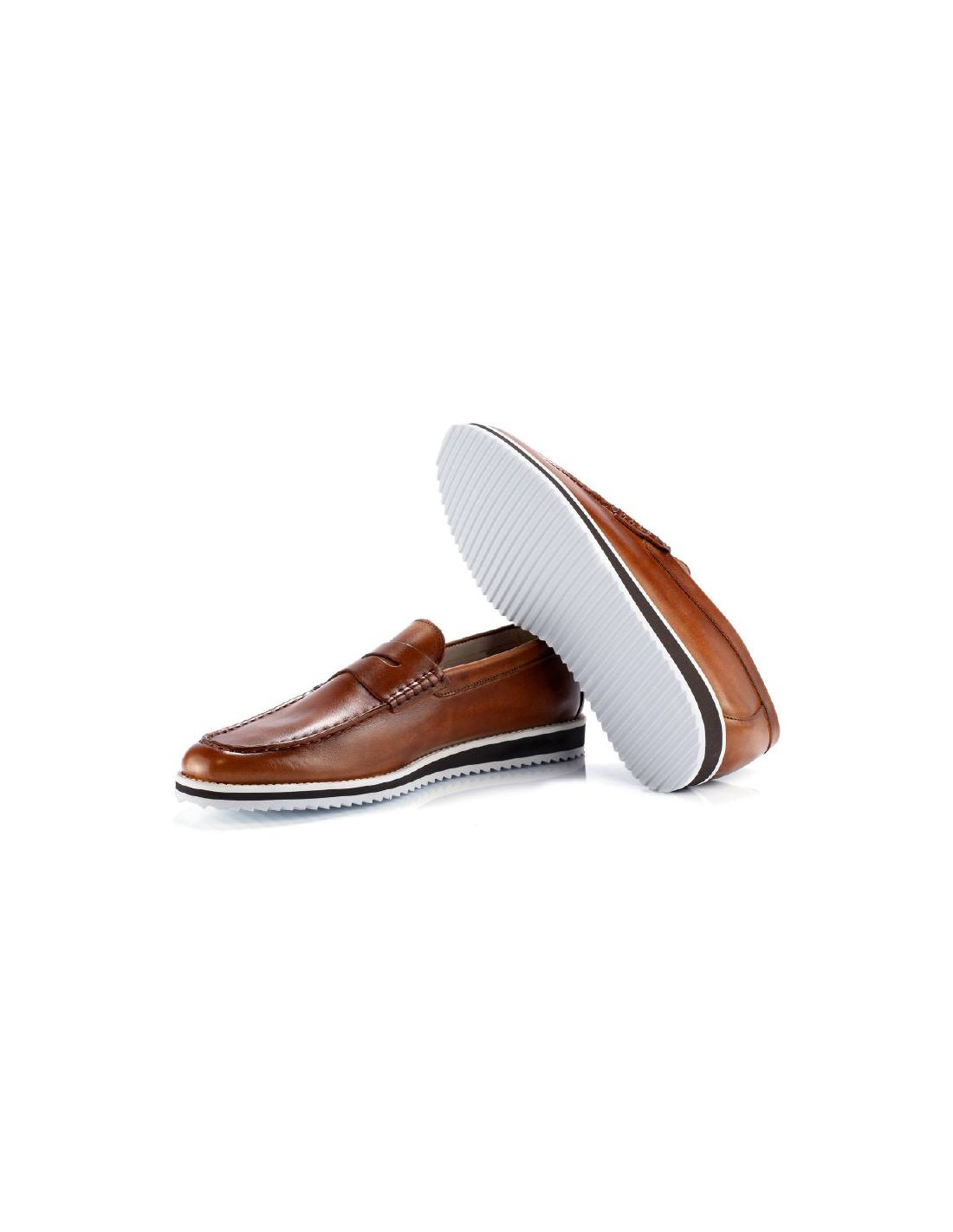 Ortiz & Reed Mocasín De Piel Con Antifaz Color Cuero DAMEGA-CUERO