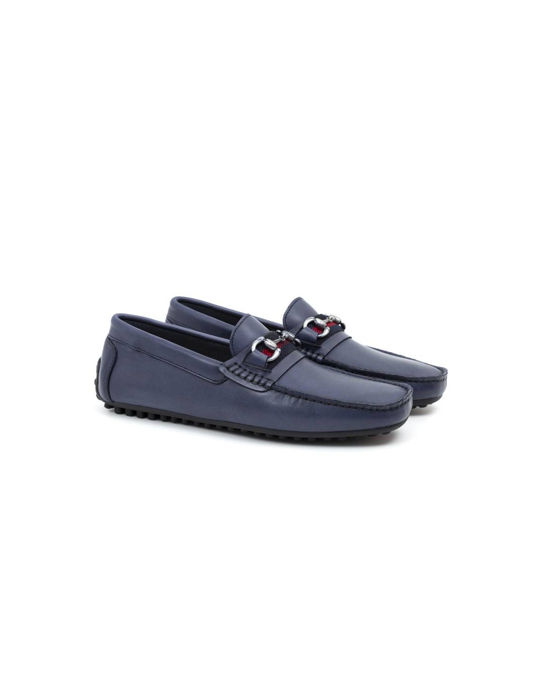 ortiz & reed Mocasín de piel con hebilla color azul BELIPO-NAVY