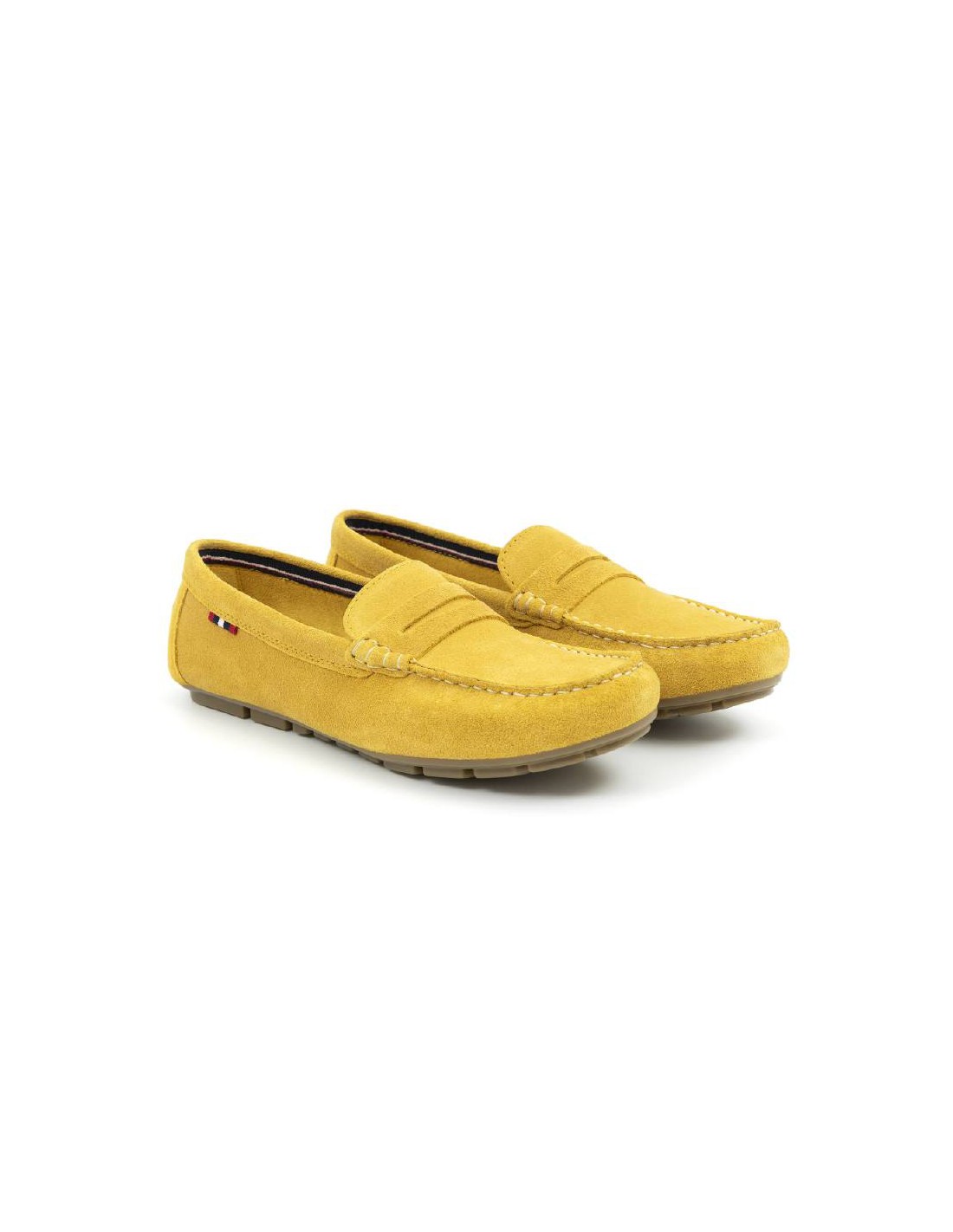 ortiz & reed Mocasines de mujer de ante con antifaz color amarillo W-SELLY-YELLOW
