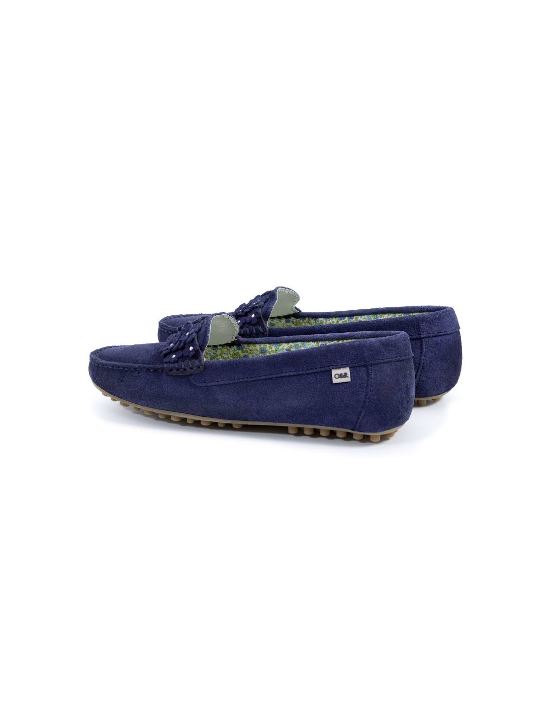 Ortiz & Reed Mocasines De Mujer De Ante Con Antifaz Color Azul W-SUNSHINE-NAVY