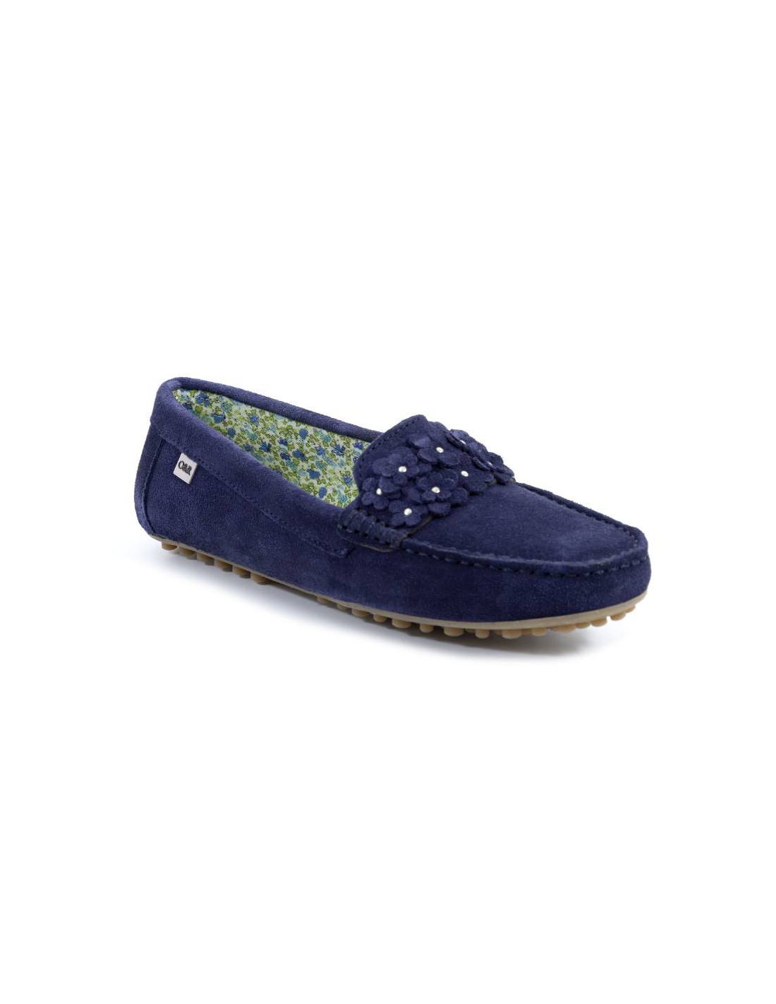Ortiz & Reed Mocasines De Mujer De Ante Con Antifaz Color Azul W-SUNSHINE-NAVY