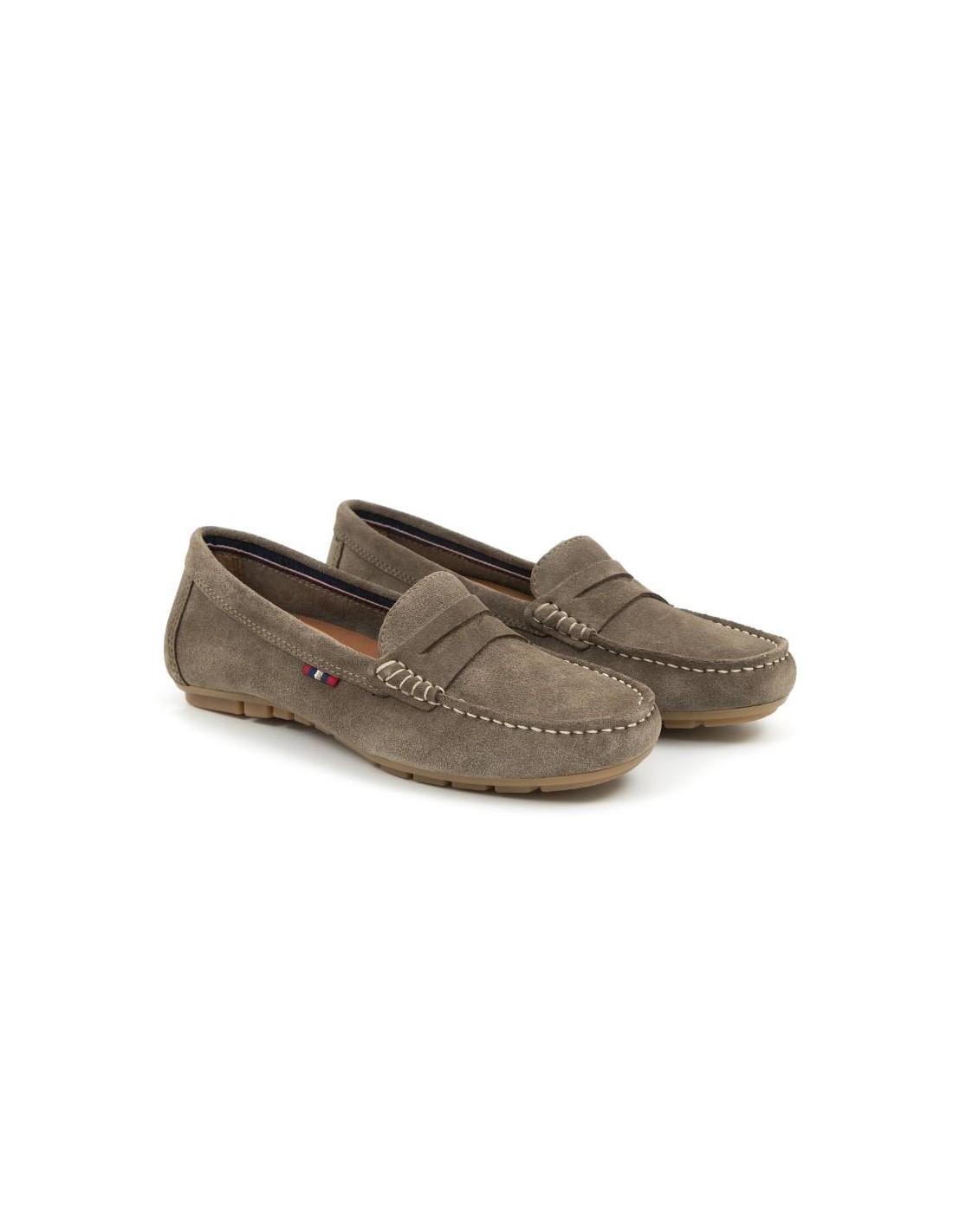 ortiz & reed Mocasines de mujer de ante con antifaz color beige W-SELLY-SAND