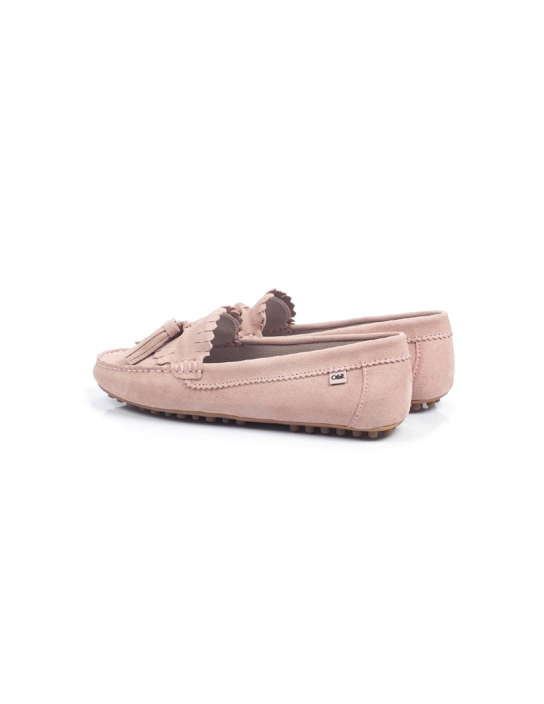 Ortiz & Reed Mocasines De Mujer De Ante Con Borlas Color Rosa W-SICASA-ROSA