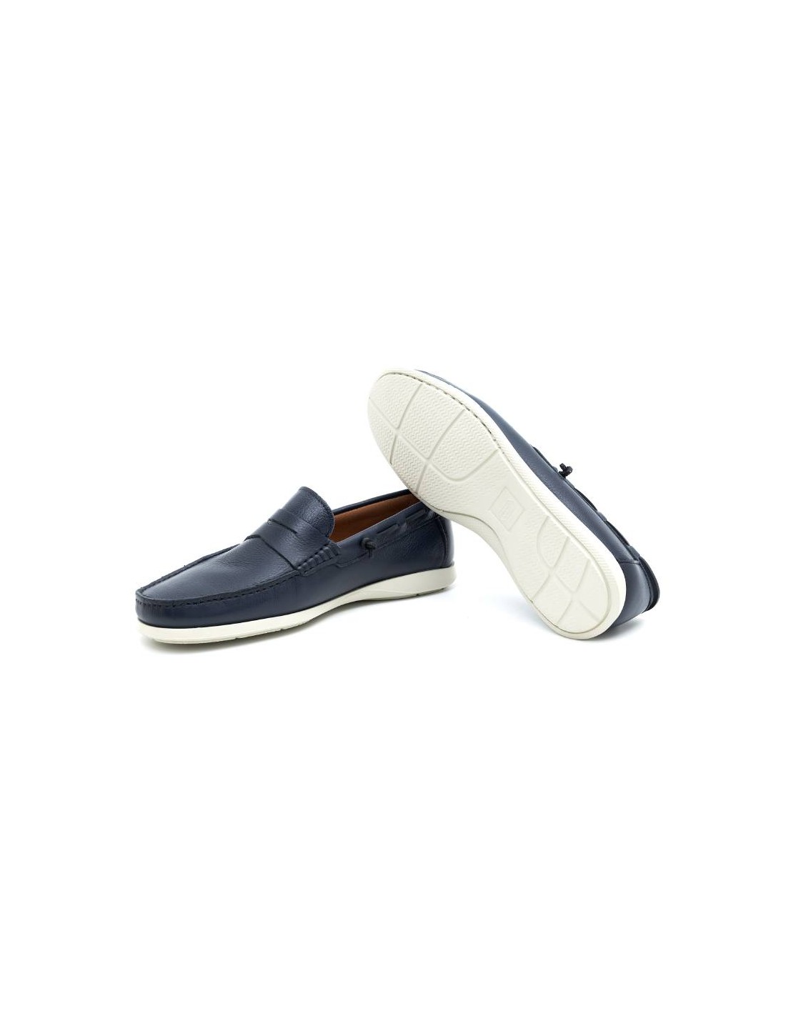 Ortiz & Reed Náutico De Piel Con Aplique Metálico Color Azul NANOR-NAVY