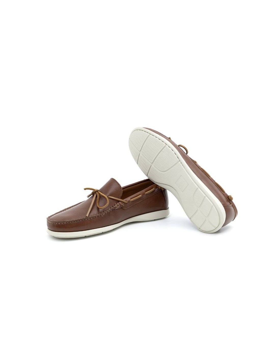 Ortiz & Reed Náutico De Piel Con Aplique Metálico Color Cuero NALANOR-CUERO