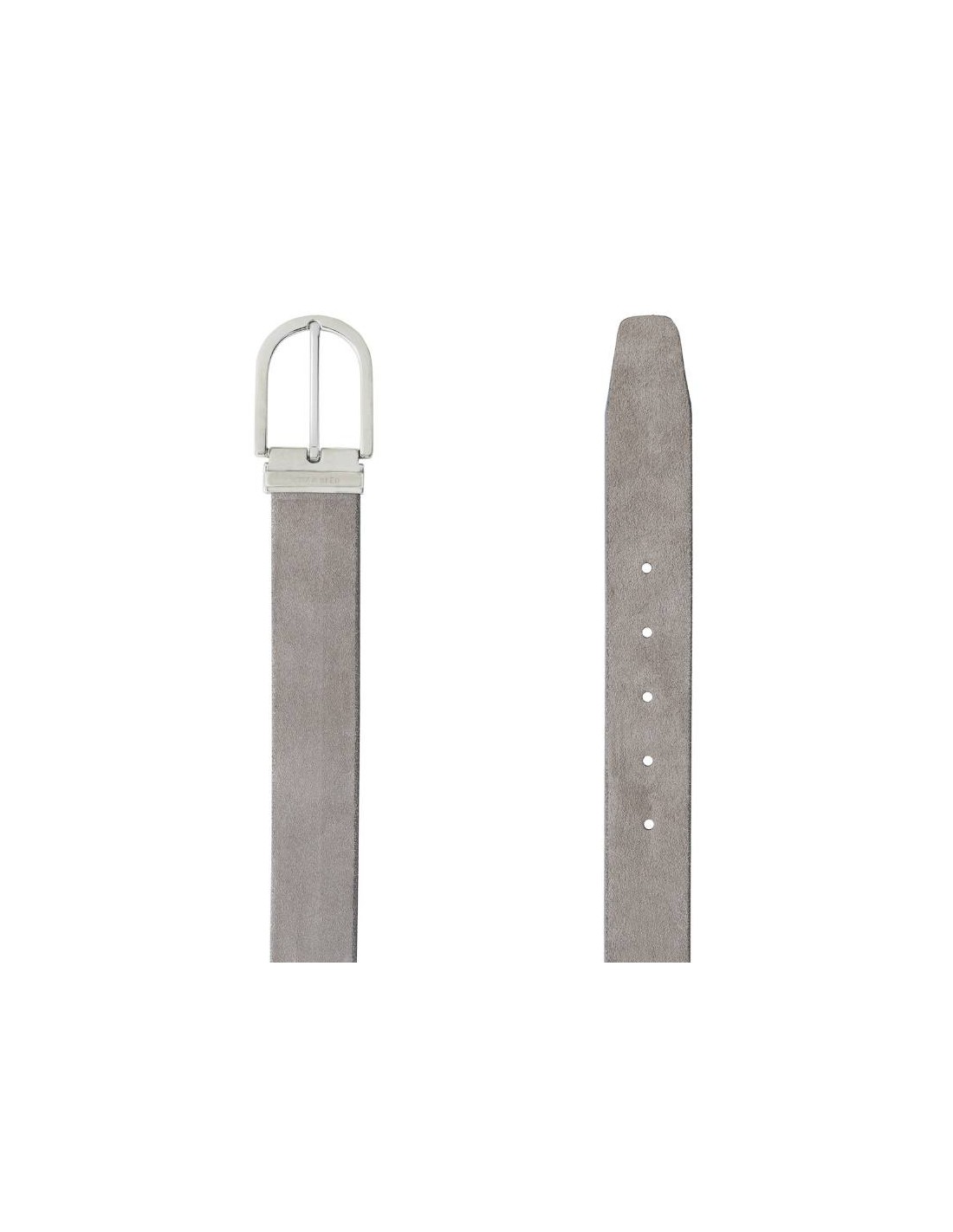 Ortiz & Reed Cinturón De Ante Liso Color Gris