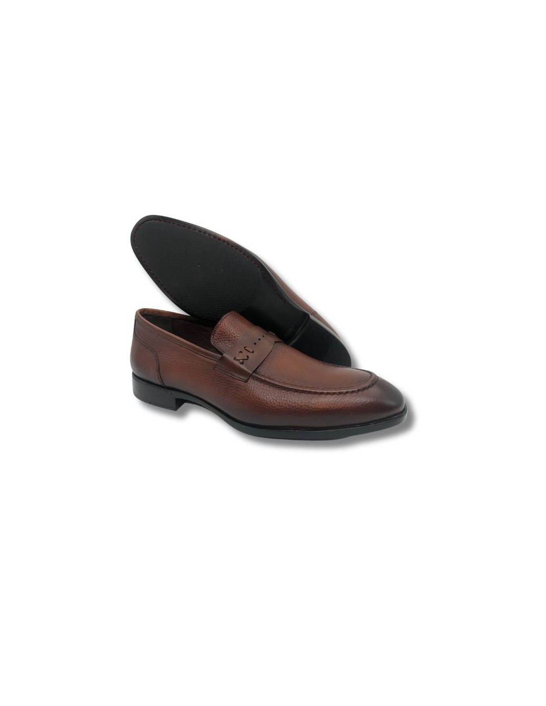 Ortiz & Reed Mocasín De Piel Con Antifaz Color Cuero