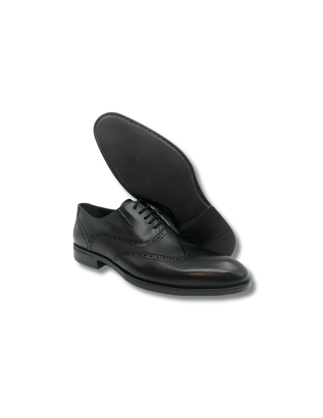 Ortiz & Reed Oxford De Piel Con Cordón Color Negro