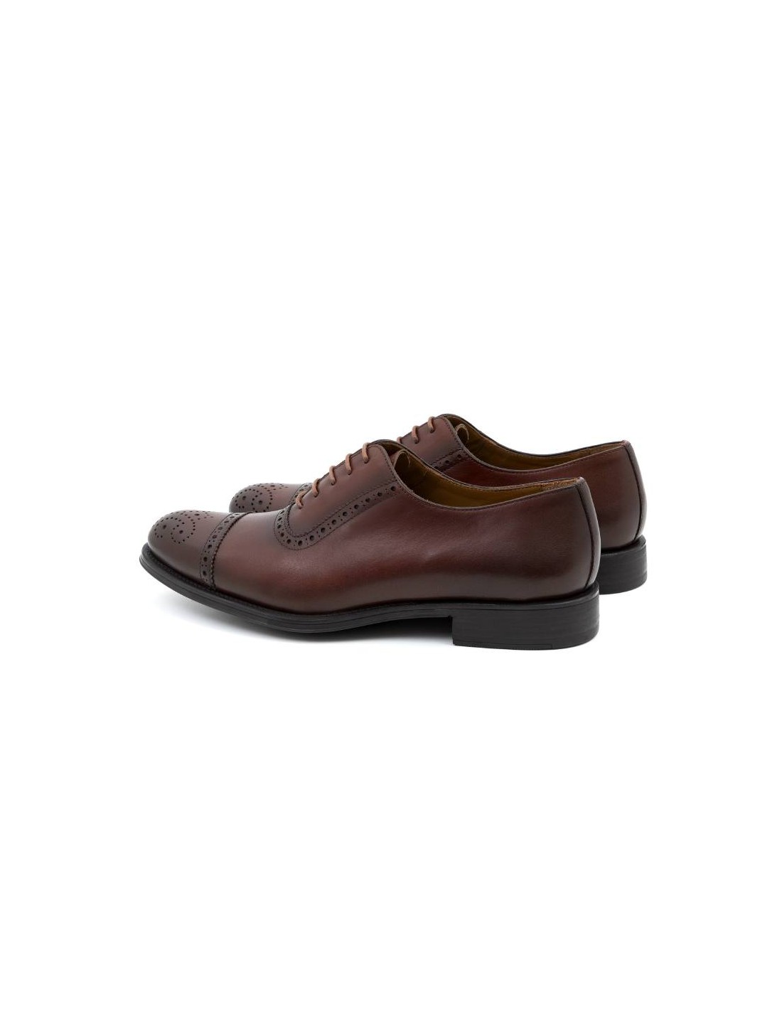 ortiz & reed Oxford de piel acabado a mano color cuero CAROLO-CUERO