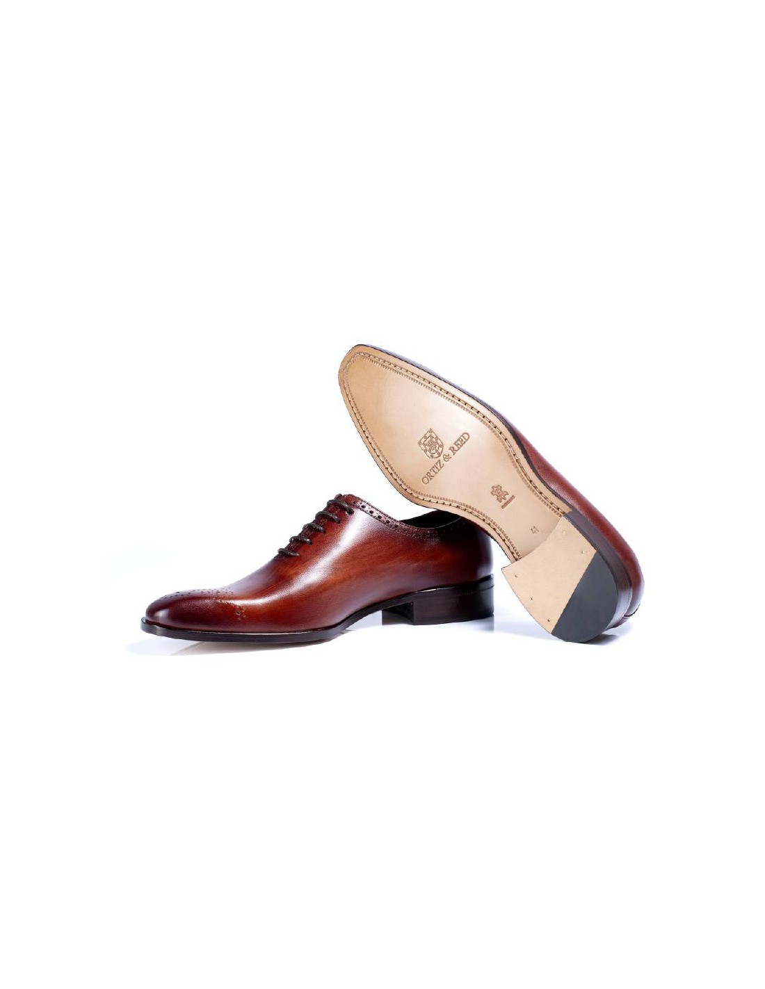 Ortiz & Reed Oxford De Piel Acabado A Mano Color Cuero TUNISIA-CUERO