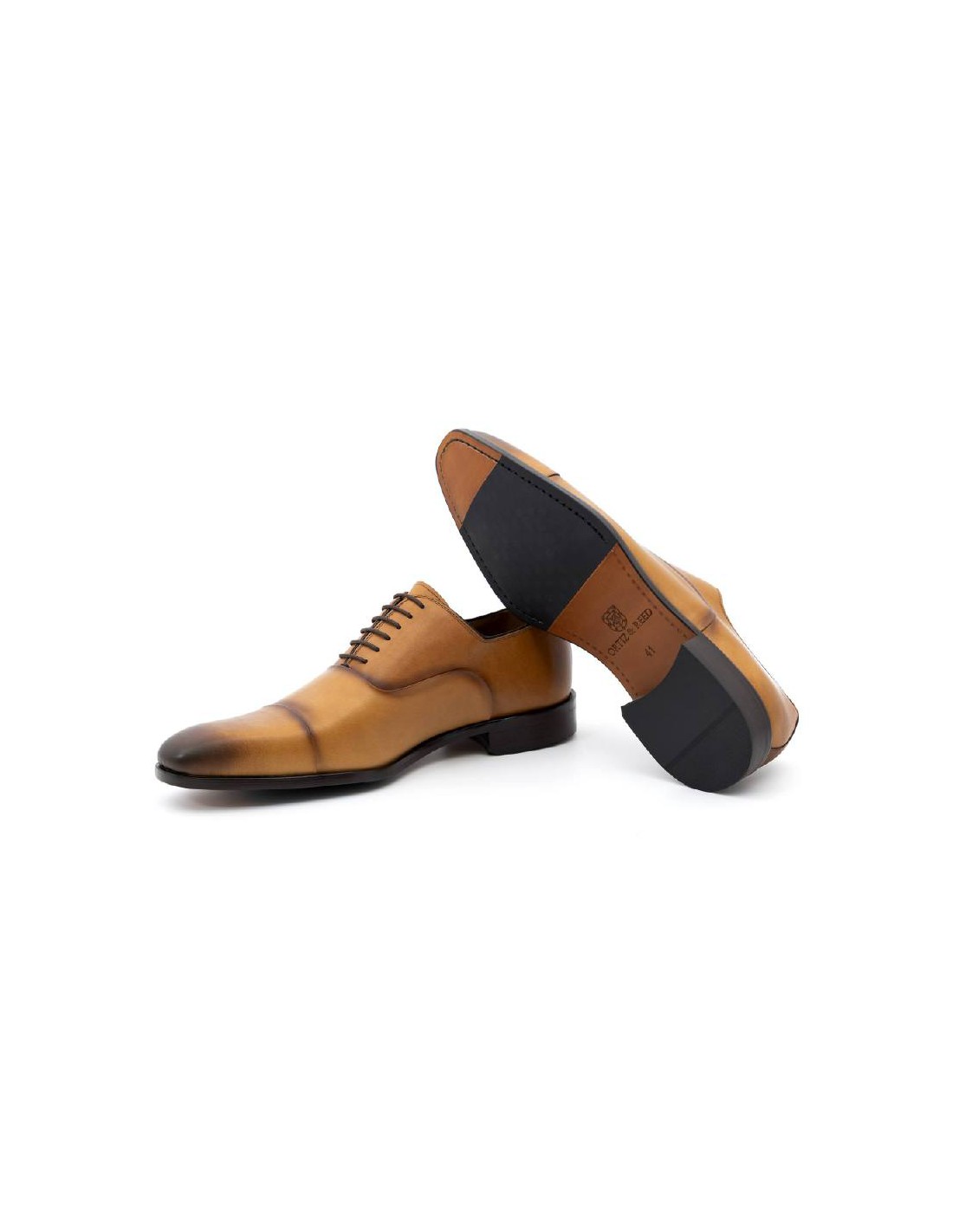 Ortiz & Reed Oxford De Piel De Costura Vuelta Color Cuero VANITO-G-COGNAC