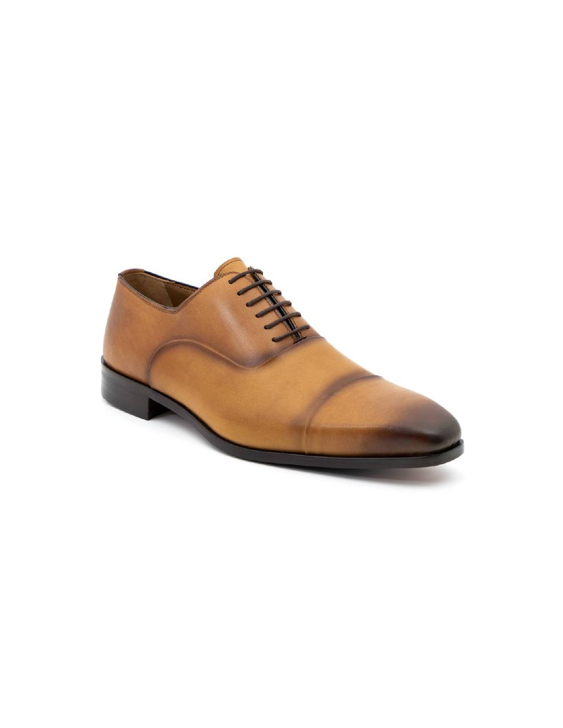 Ortiz & Reed Oxford De Piel De Costura Vuelta Color Cuero VANITO-G-COGNAC