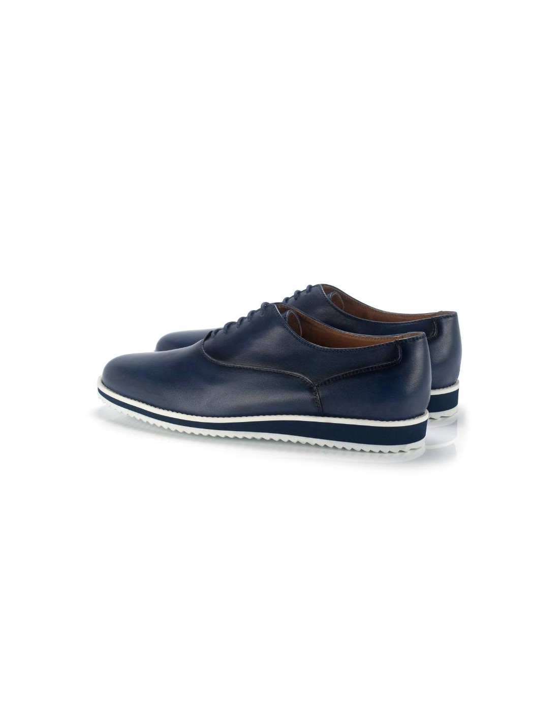 Ortiz & Reed Oxford De Piel Liso Color Azul DEKOT-NAVY