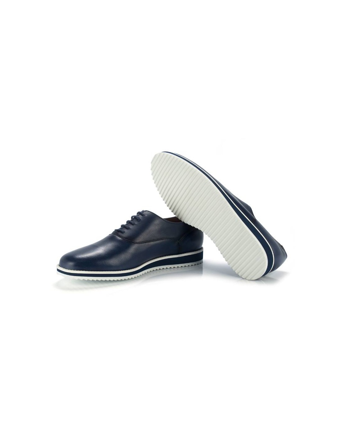Ortiz & Reed Oxford De Piel Liso Color Azul DEKOT-NAVY