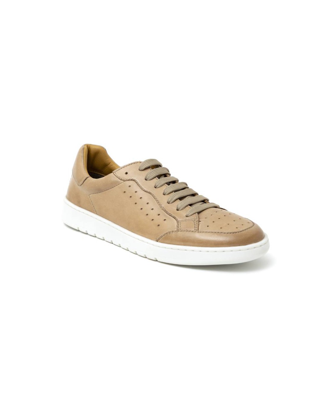 ortiz & reed Sneakers de piel acabado picado color beige DARRA-BEIGE
