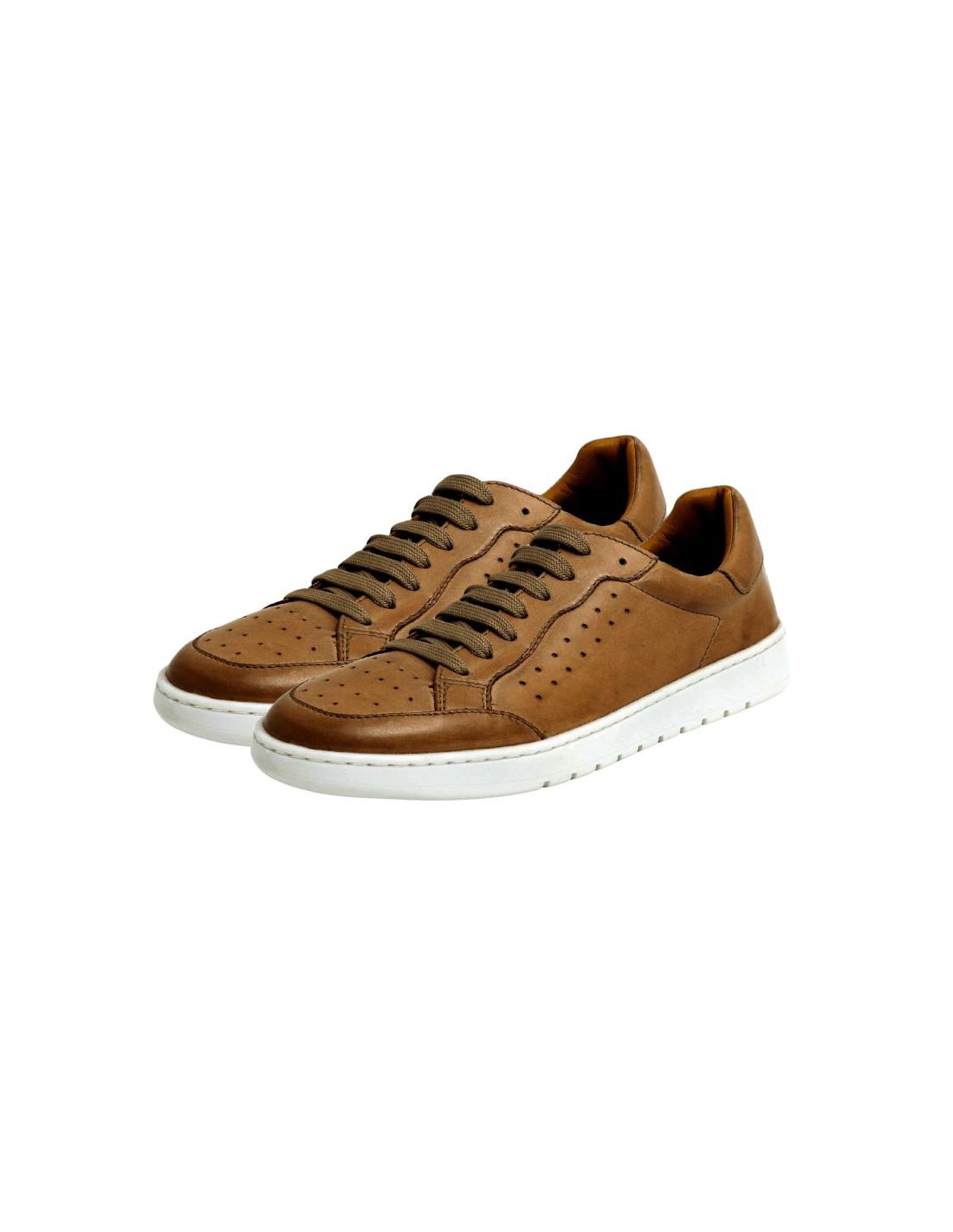 Ortiz & Reed Sneakers De Piel Acabado Picado Color Cuero DARRA-CUERO