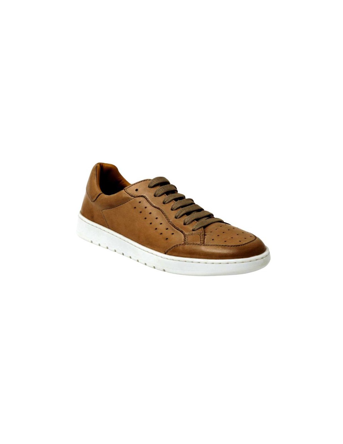 Ortiz & Reed Sneakers De Piel Acabado Picado Color Cuero DARRA-CUERO
