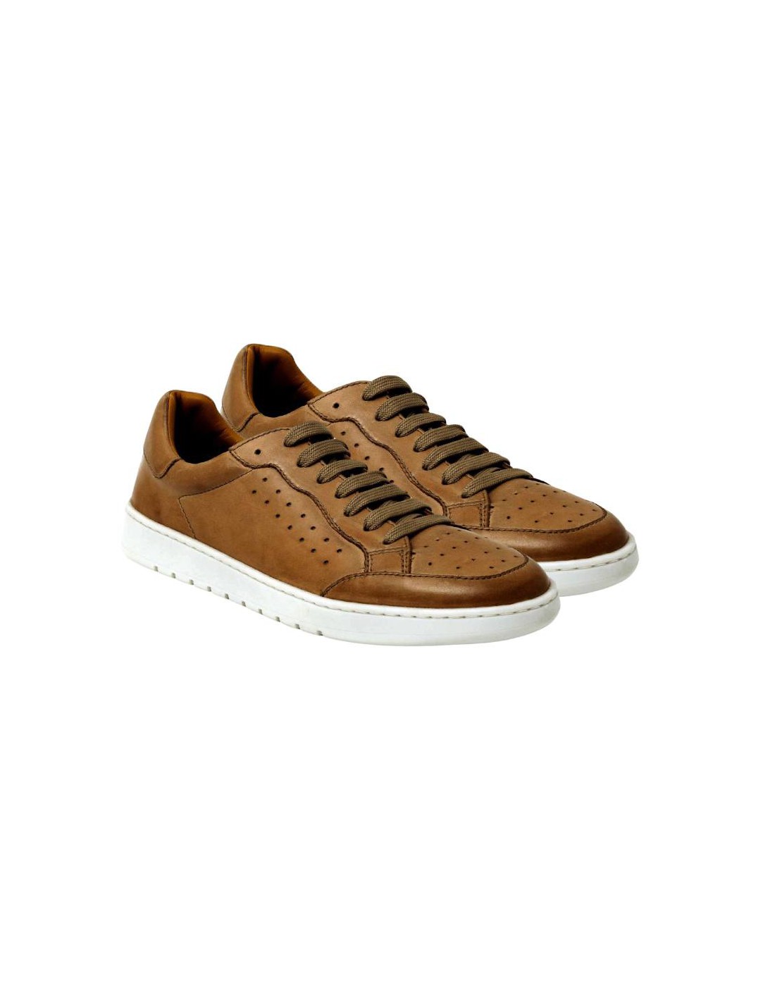 ortiz & reed Sneakers de piel acabado picado color cuero DARRA-CUERO