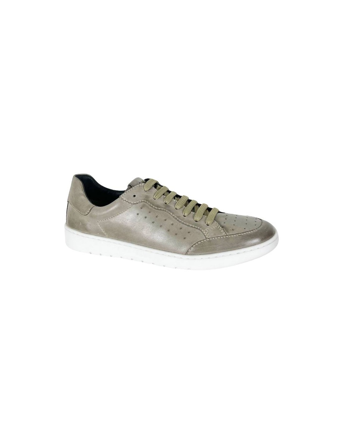 Ortiz & Reed Sneakers De Piel Acabado Picado Color Gris DARRA-GREY