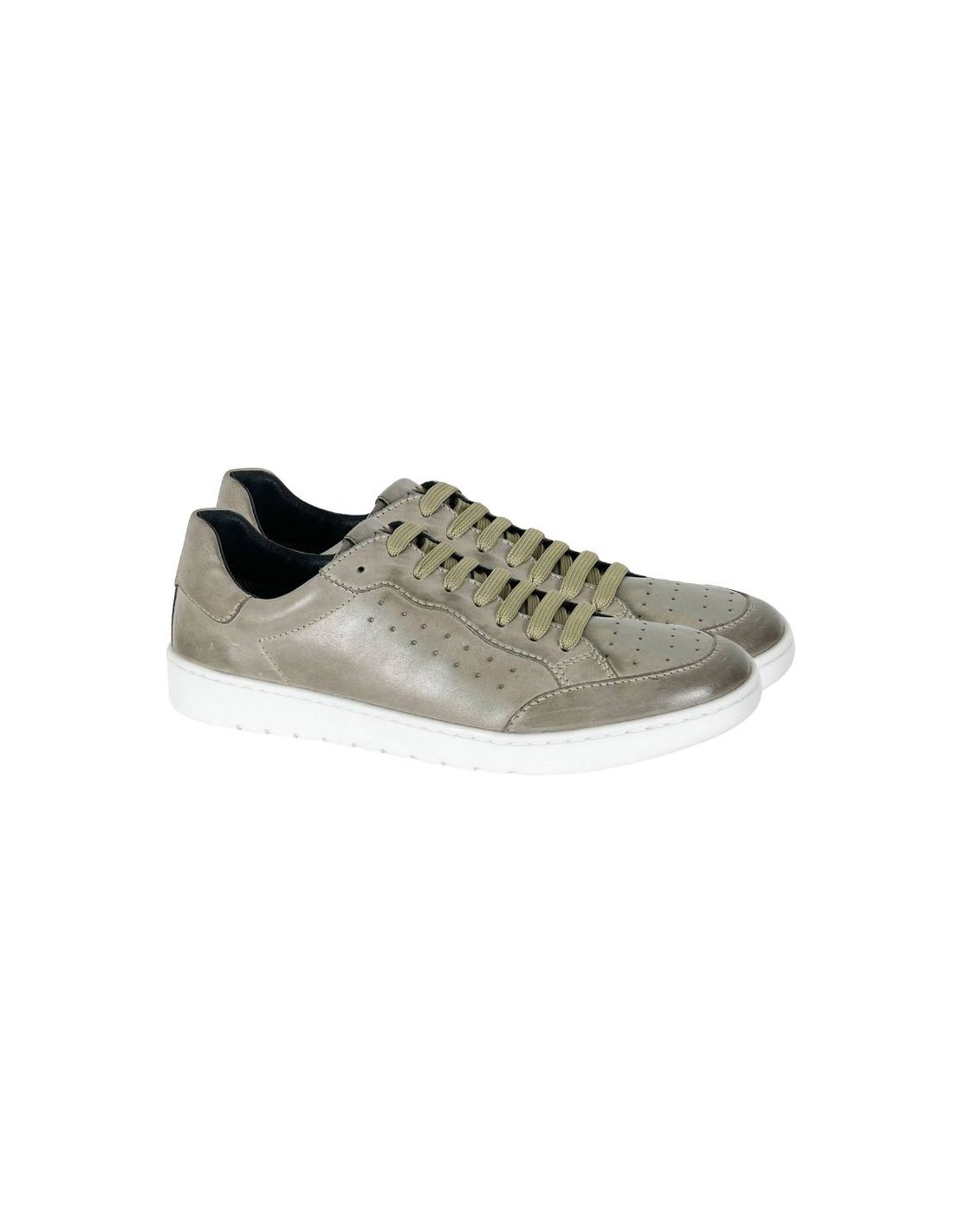 ortiz & reed Sneakers de piel acabado picado color gris DARRA-GREY