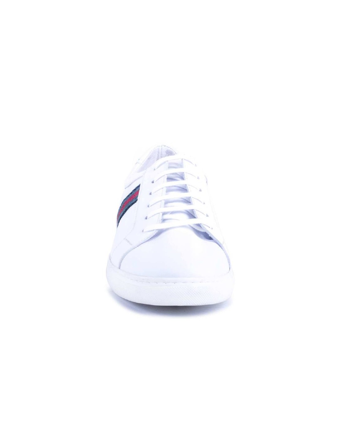 Ortiz & Reed Sneakers De Piel Con Elástico Lateral Color Blanco NUSI-BLANCO