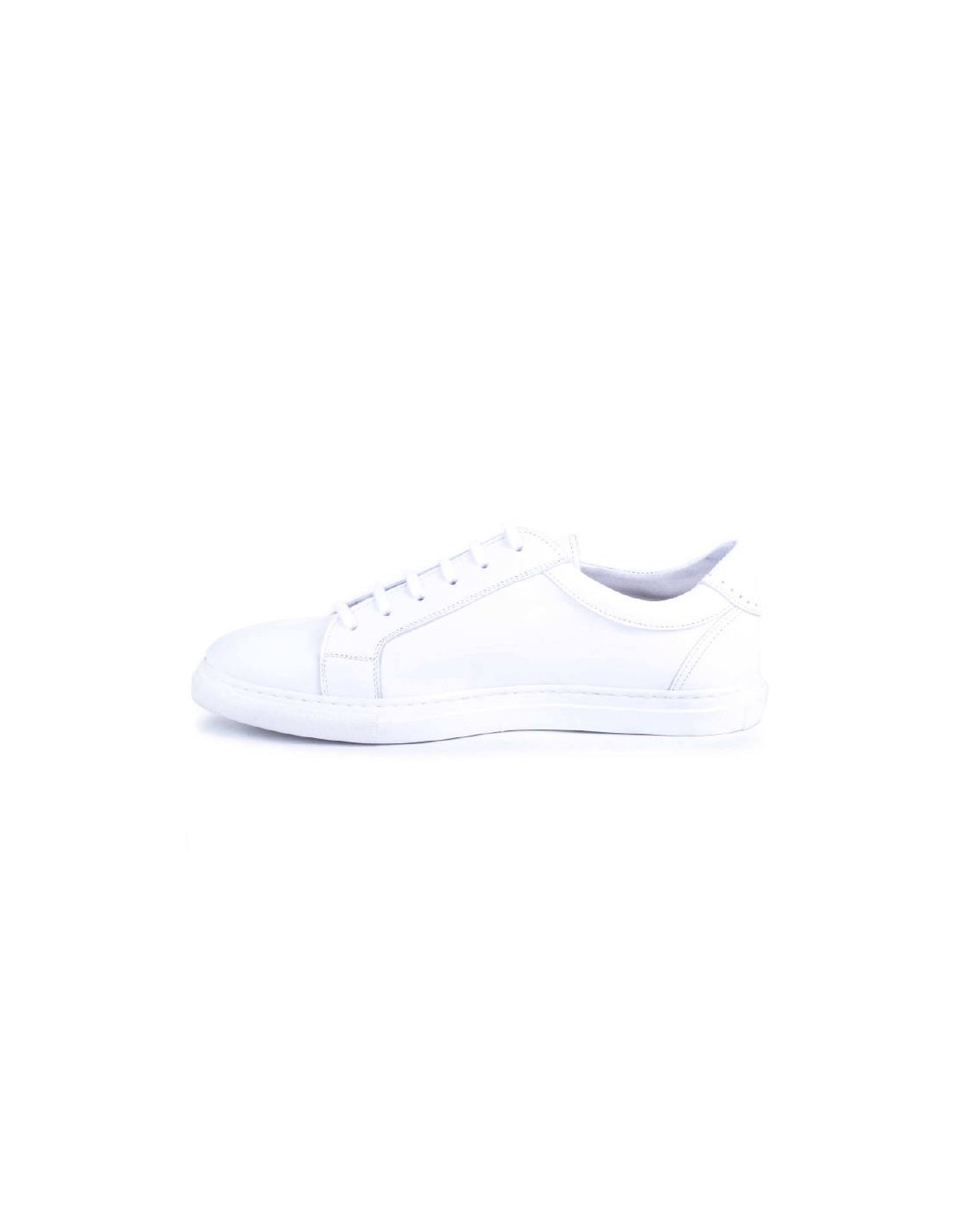 Ortiz & Reed Sneakers De Piel Con Elástico Lateral Color Blanco NUSI-BLANCO