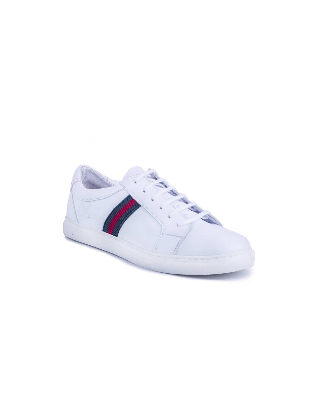 ortiz & reed Sneakers de piel con elástico lateral color blanco NUSI-BLANCO