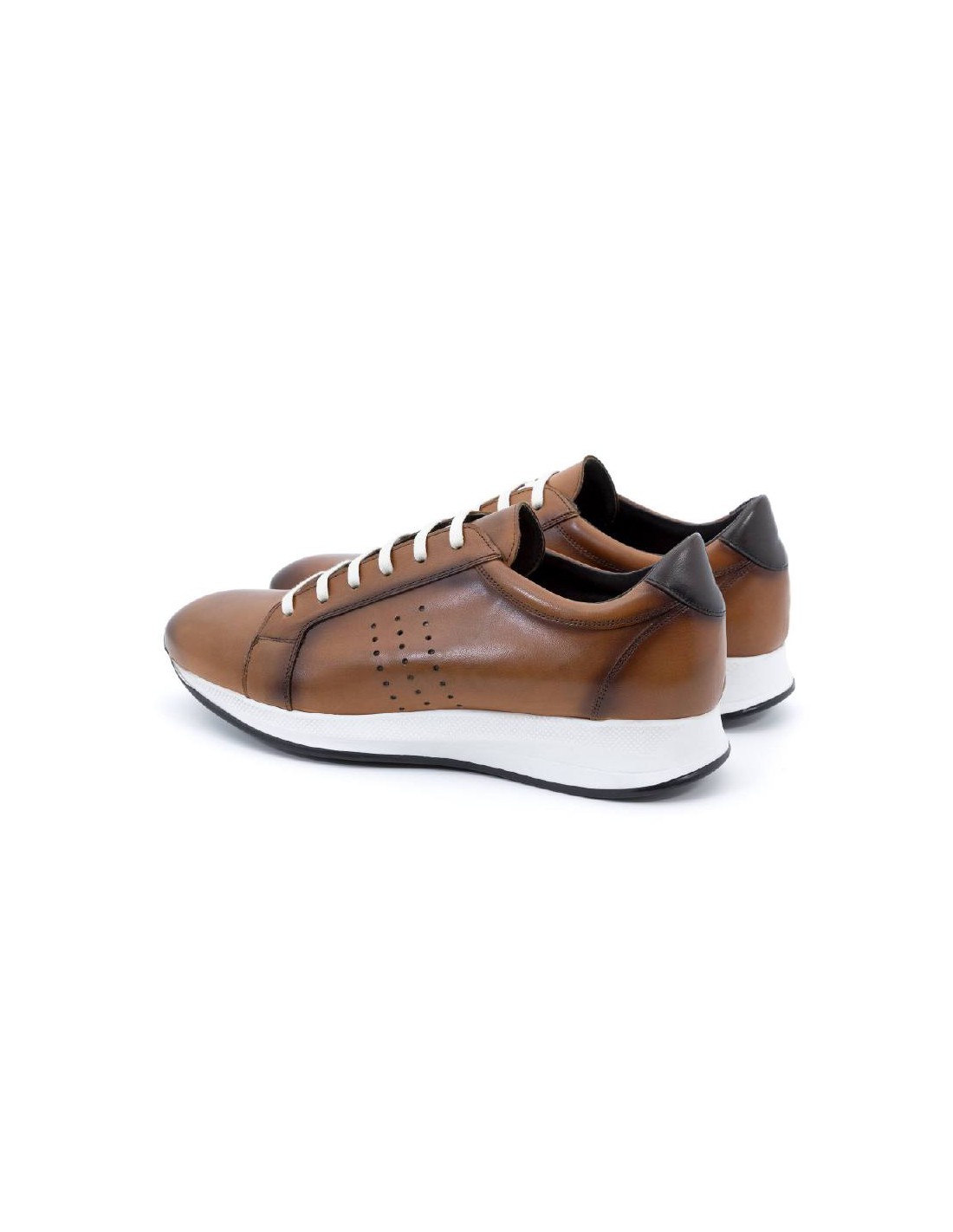 Ortiz & Reed Sneakers De Piel Grabados Color Cuero CLETO-CUERO