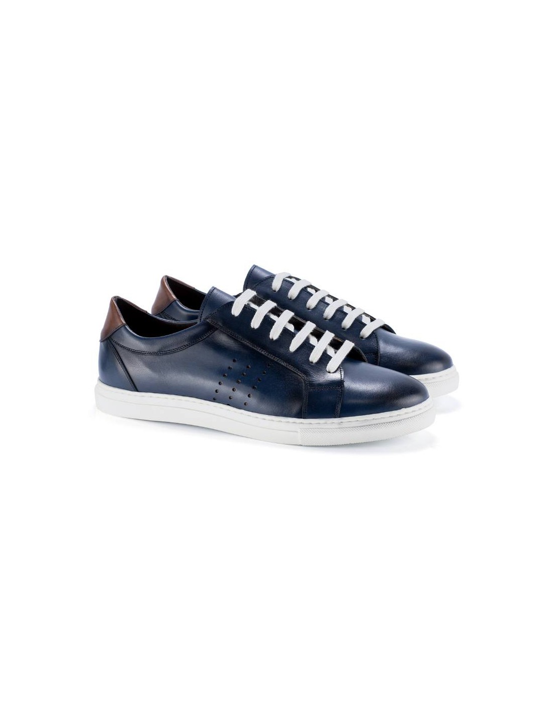 ortiz & reed Sneakers de piel liso color azul LABOR-NAVY