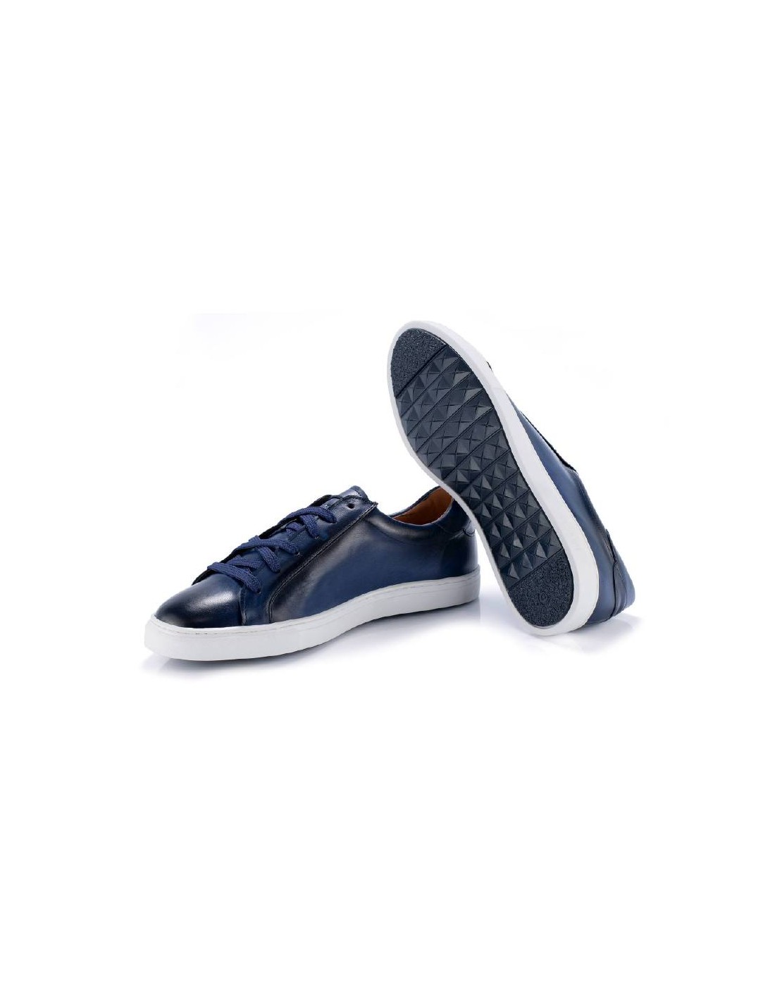 Ortiz & Reed Sneakers De Piel Liso Color Azul PLEAK-MARINO
