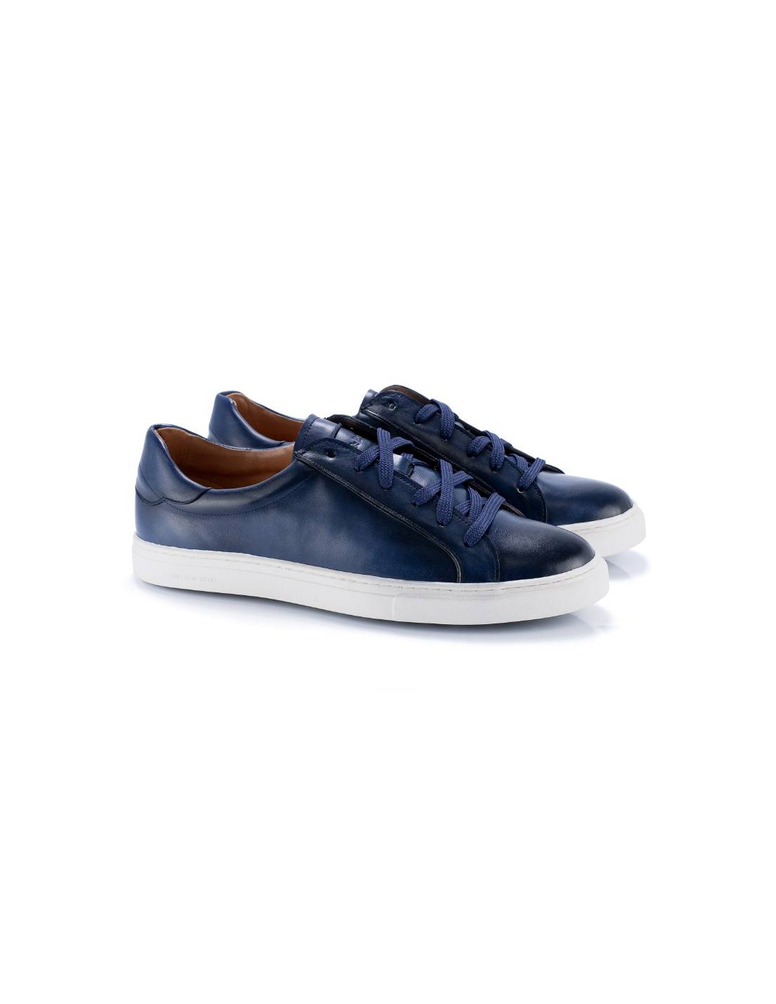 ortiz & reed Sneakers de piel liso color azul PLEKOR-MARINO