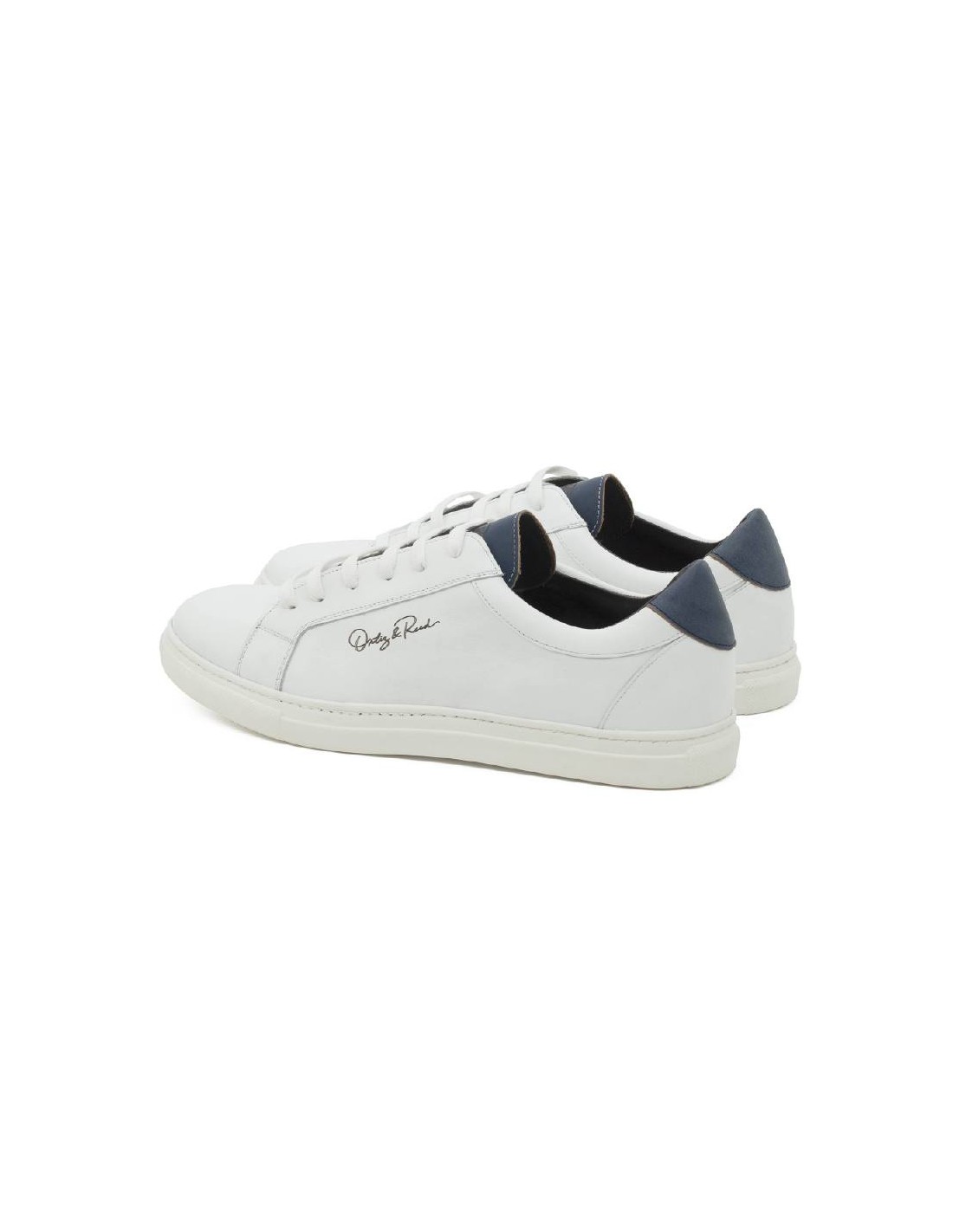 Ortiz & Reed Sneakers De Piel Liso Color Blanco LETERO-BLANCO-MARINO
