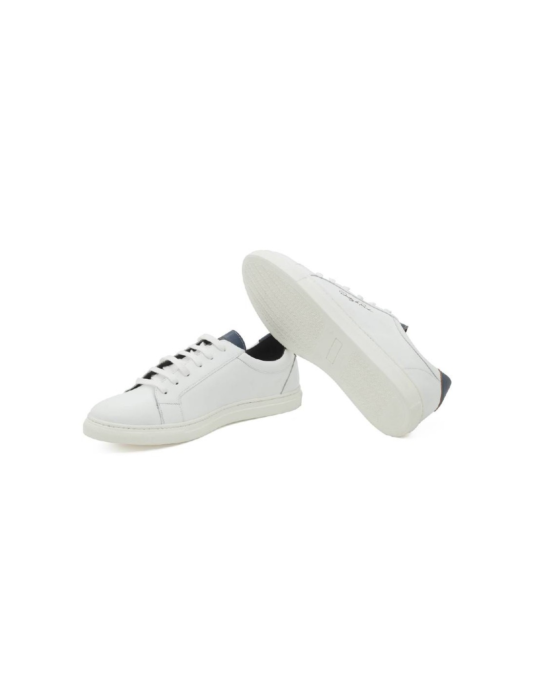 Ortiz & Reed Sneakers De Piel Liso Color Blanco LETERO-BLANCO-MARINO