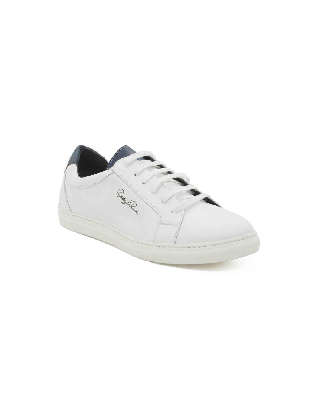 Ortiz & Reed Sneakers De Piel Liso Color Blanco LETERO-BLANCO-MARINO