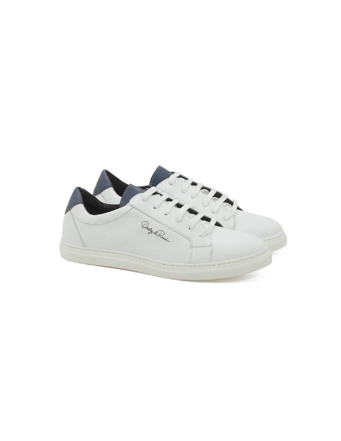 ortiz & reed Sneakers de piel liso color blanco LETERO-BLANCO-MARINO