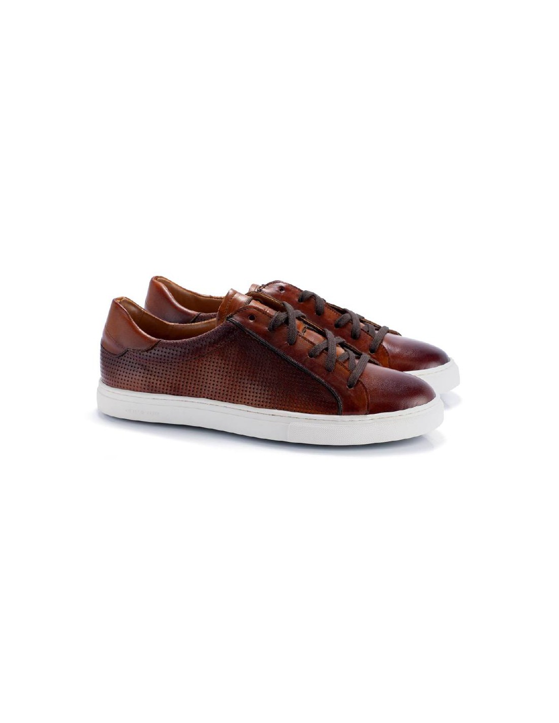ortiz & reed Sneakers de piel liso color cuero PACALO-CUERO