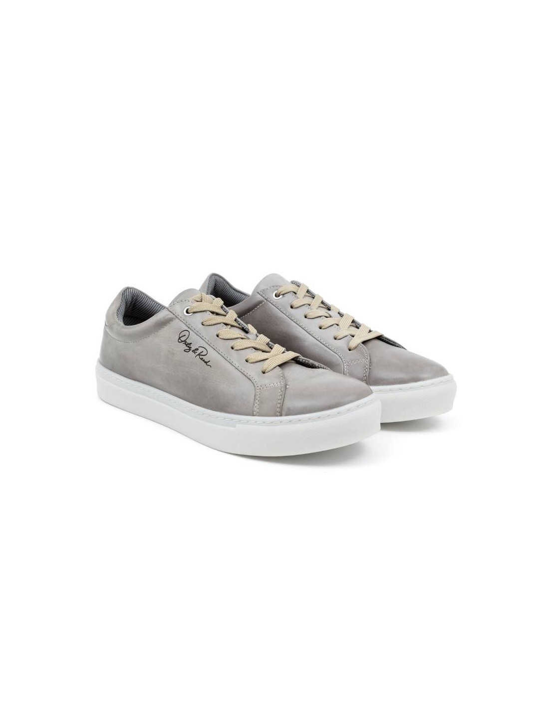 ortiz & reed Sneakers de piel liso color gris DWILL-GREY
