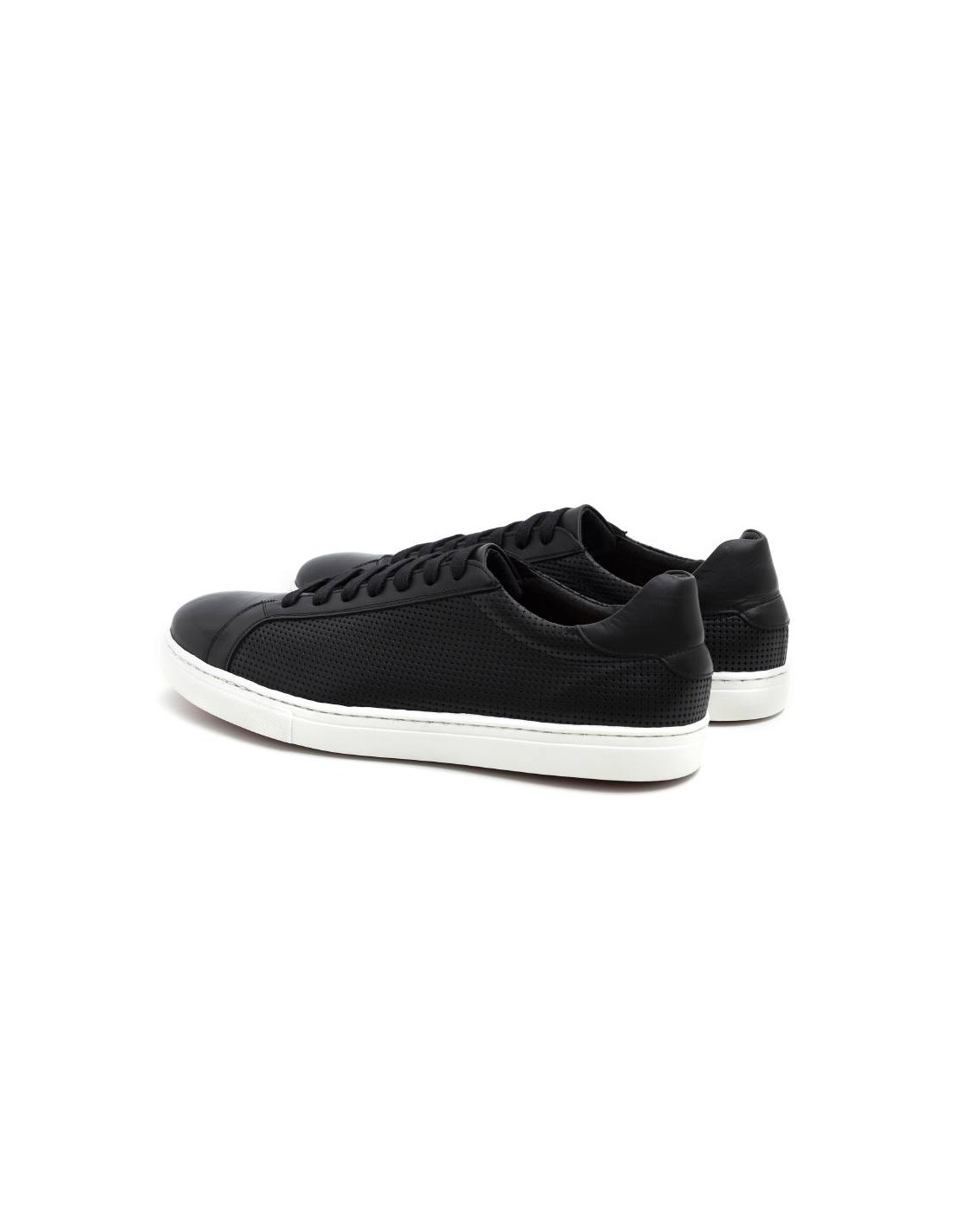 Ortiz & Reed Sneakers De Piel Liso Color Negro CATANOR-NEGRO