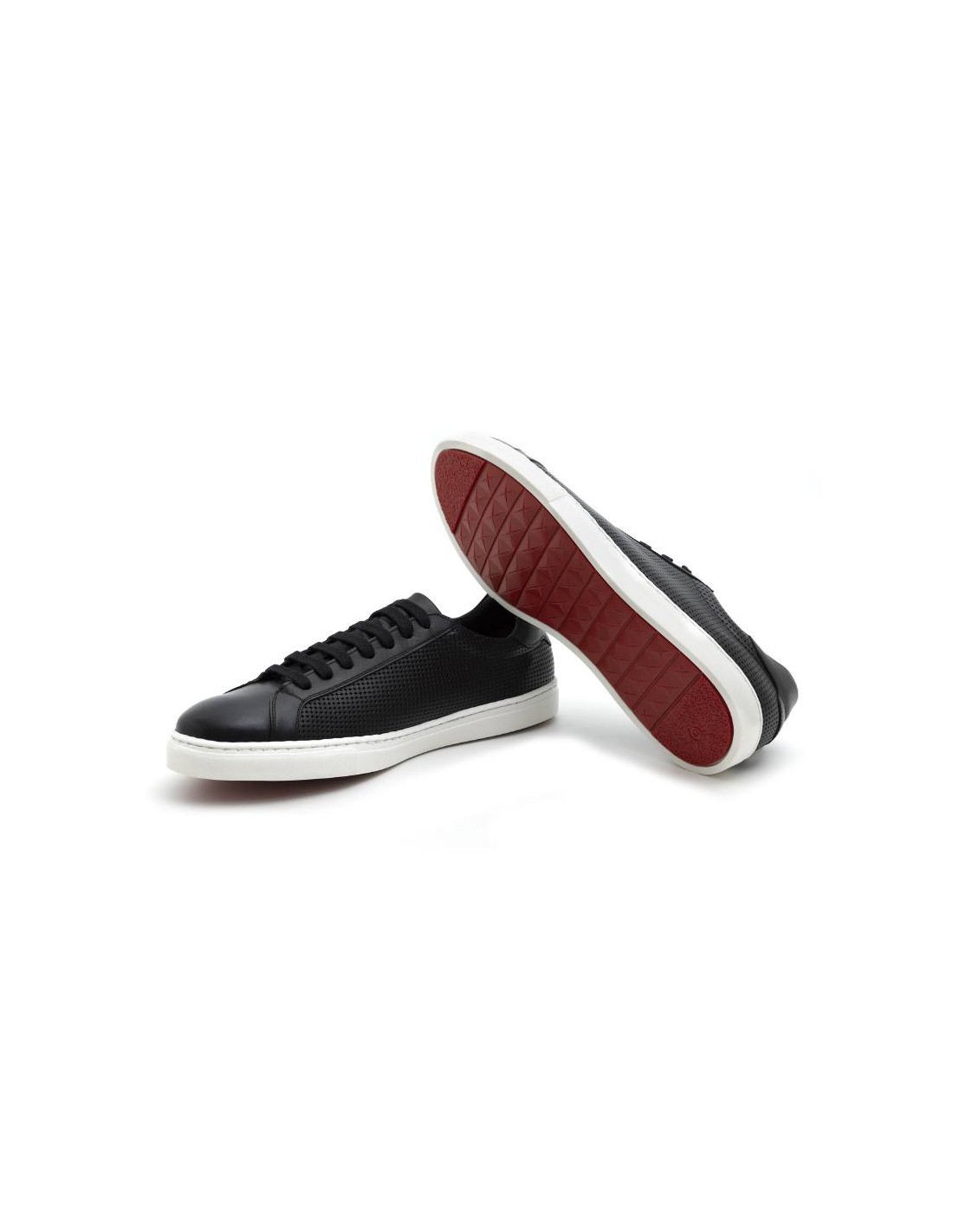 Ortiz & Reed Sneakers De Piel Liso Color Negro CATANOR-NEGRO