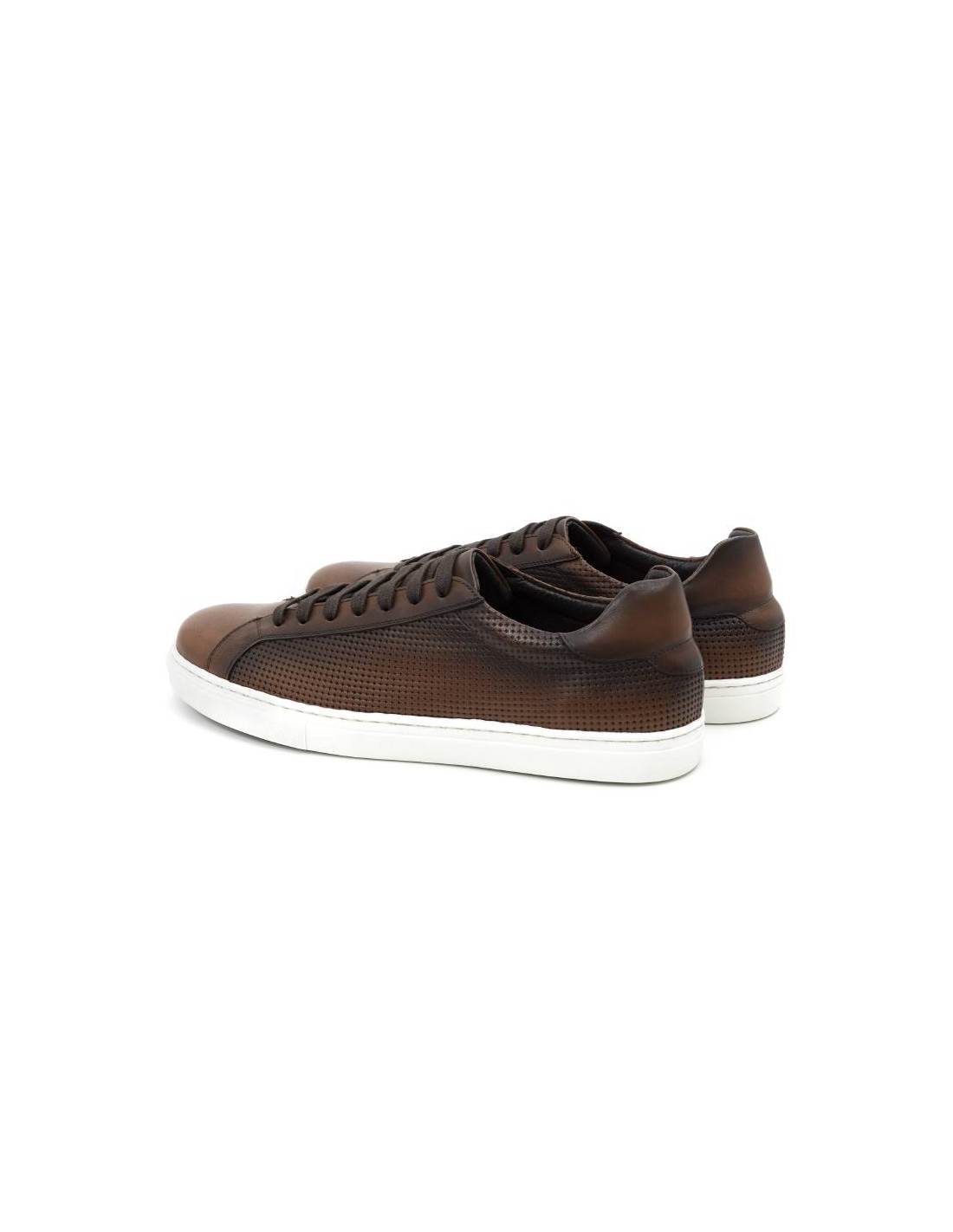Ortiz & Reed Sneakers De Piel Picado Color Cuero CATANOR-CUERO