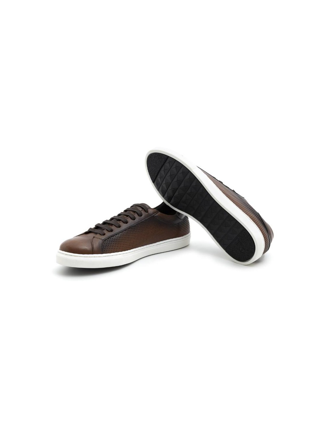 Ortiz & Reed Sneakers De Piel Picado Color Cuero CATANOR-CUERO
