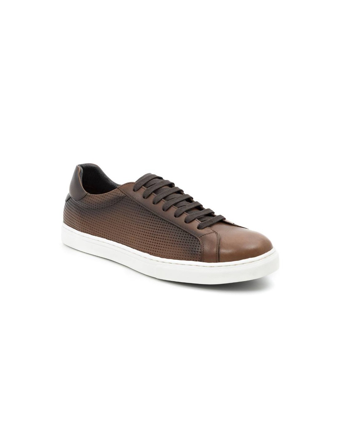 Ortiz & Reed Sneakers De Piel Picado Color Cuero CATANOR-CUERO