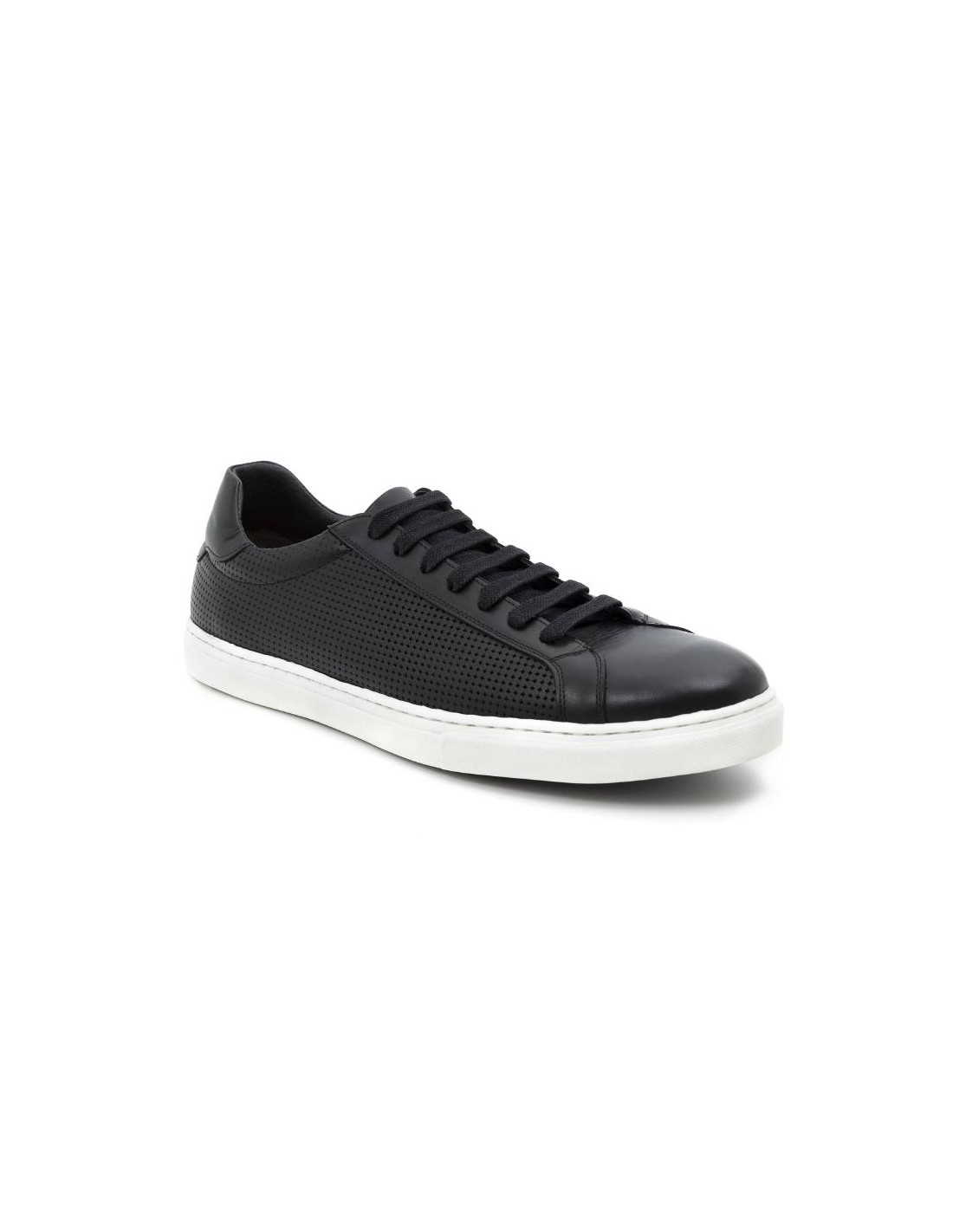 Ortiz & Reed Sneakers De Piel Picado Color Negro LUMAGOR-NEGRO