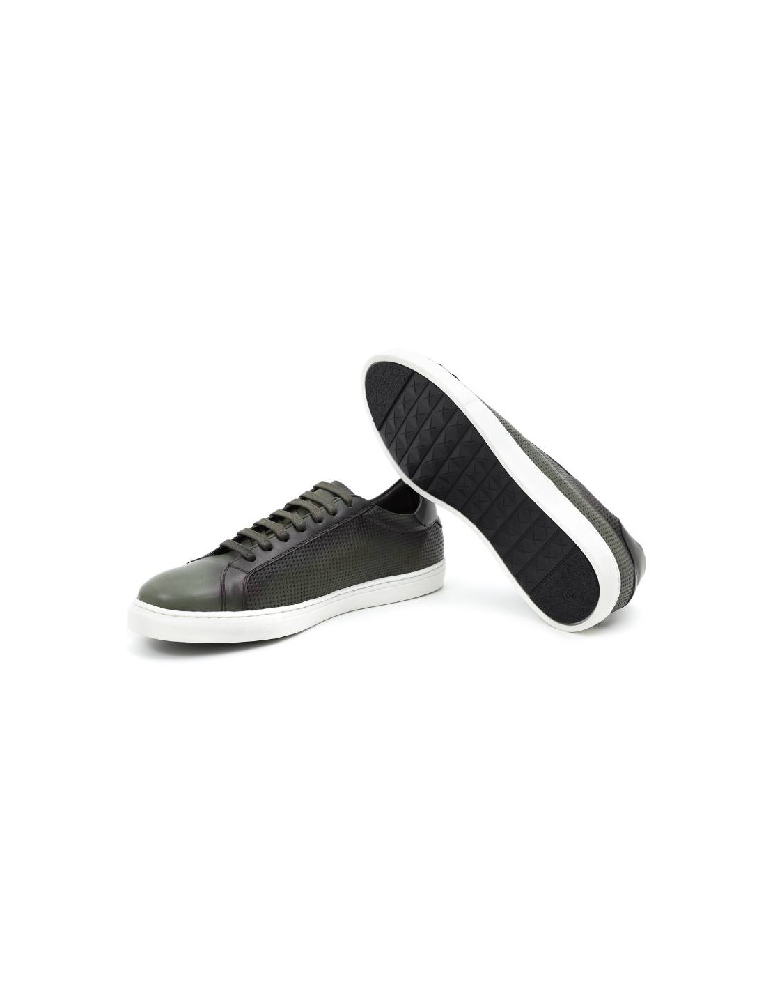 Ortiz & Reed Sneakers De Piel Picado Color Verde CATANOR-VERDE