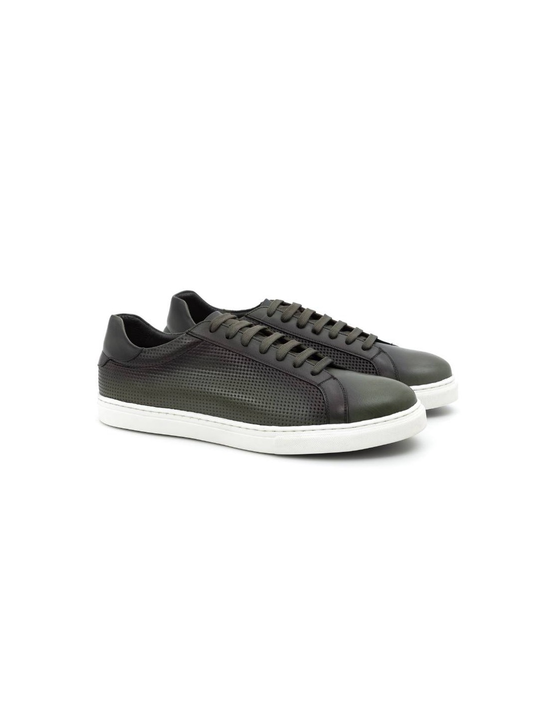 ortiz & reed Sneakers de piel picado color verde CATANOR-VERDE