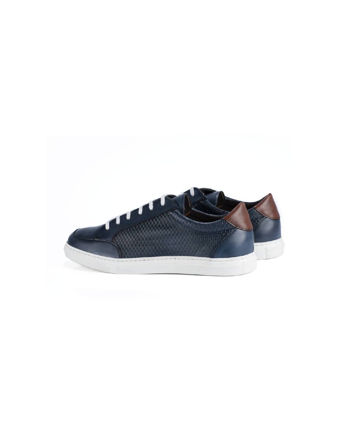 Ortiz & Reed Sneakers De Piel Trenzado Color Azul BETRENO-MARINO