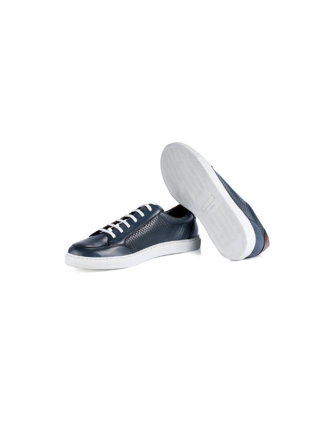 Ortiz & Reed Sneakers De Piel Trenzado Color Azul BETRENO-MARINO