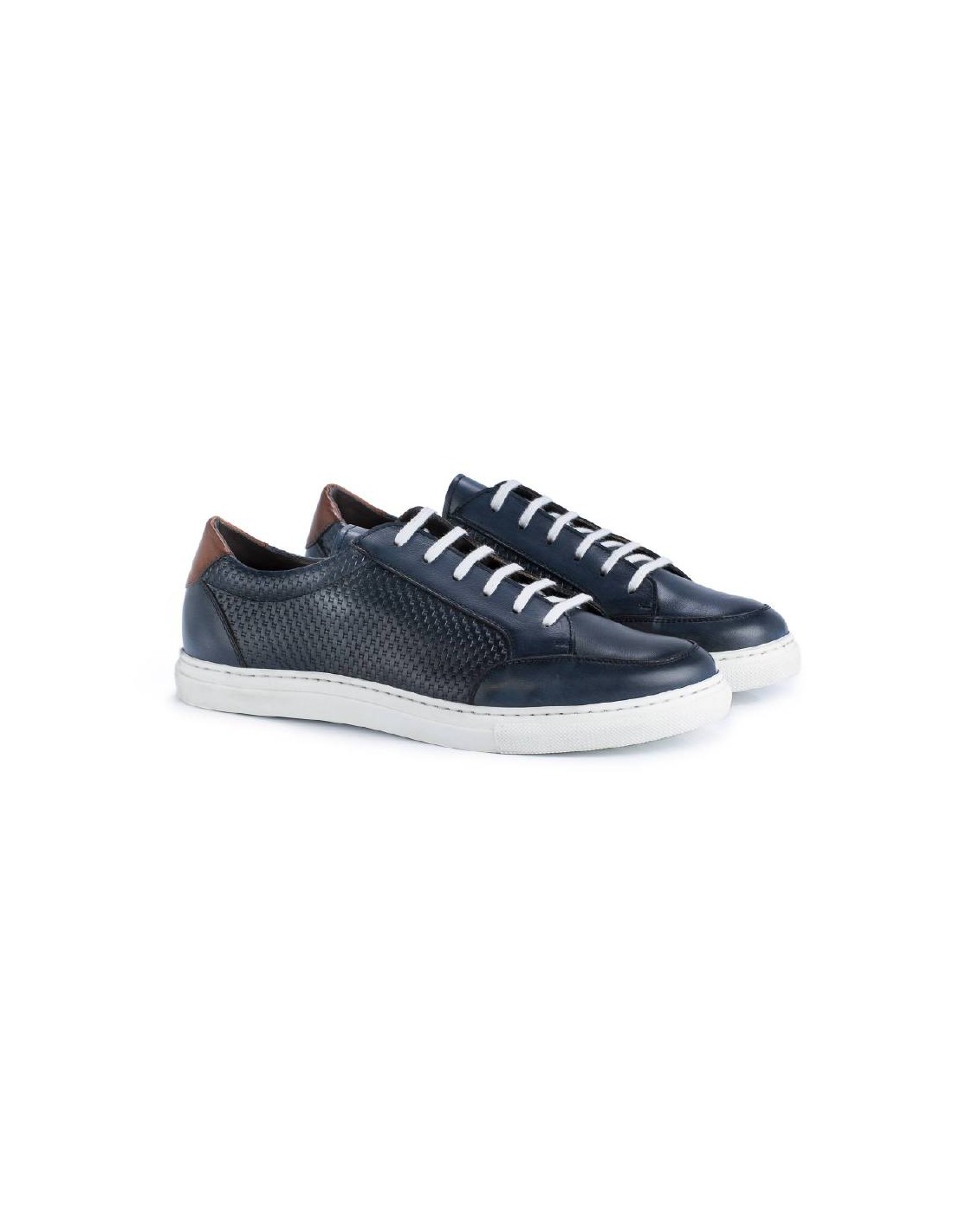 ortiz & reed Sneakers de piel trenzado color azul BETRENO-MARINO